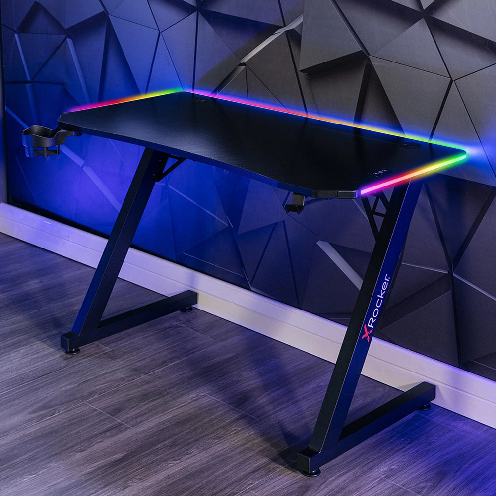 Cobra RGB 3-sided RGB Gaming Desk, Black/RGB