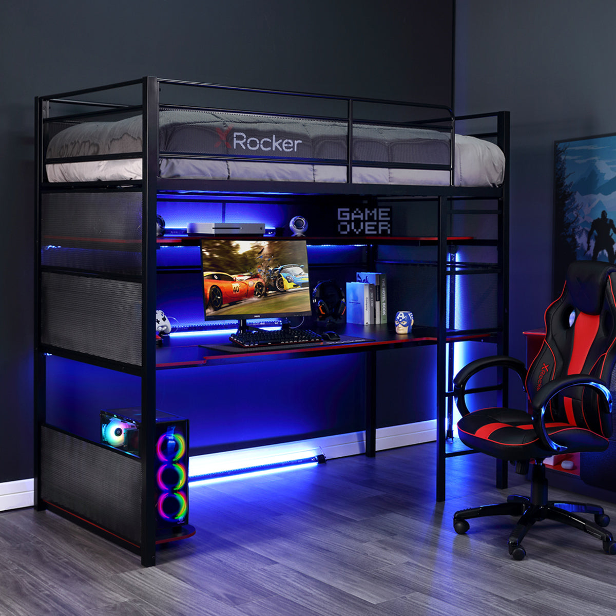 Rhys loft bed with desk set online
