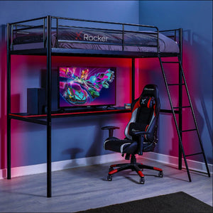 HQ Gaming Loft Bunk Bed with Battlestation