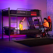 Armada Twin-Over-Twin Bunk Bed with Gaming Desk