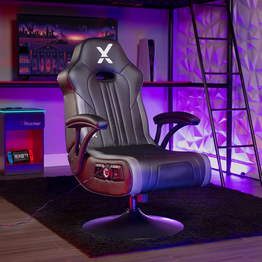Torque RGB 2.1 Bluetooth Gaming Chair with Subwoofer and Vibration, Black/RGB