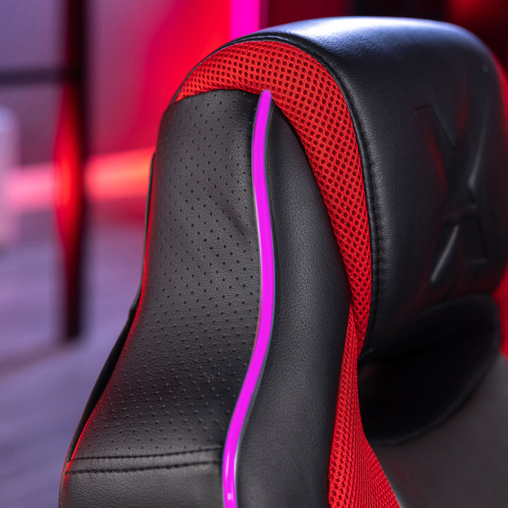 Flash LED 2.0 Audio Gaming Chair, Red/LED - X Rocker