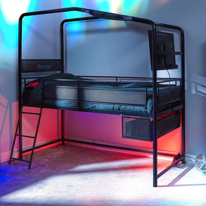 Contra Mid-Sleeper Gaming Bed with TV Mount, Twin