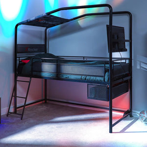 Contra Mid-Sleeper Gaming Bed with TV Mount, Twin