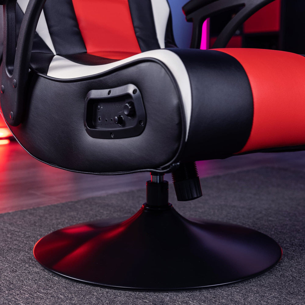 Falcon 2.1 Pedestal Gaming Chair, Black/White/Red