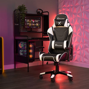 Agility PC Office Gaming Chair, Black/White