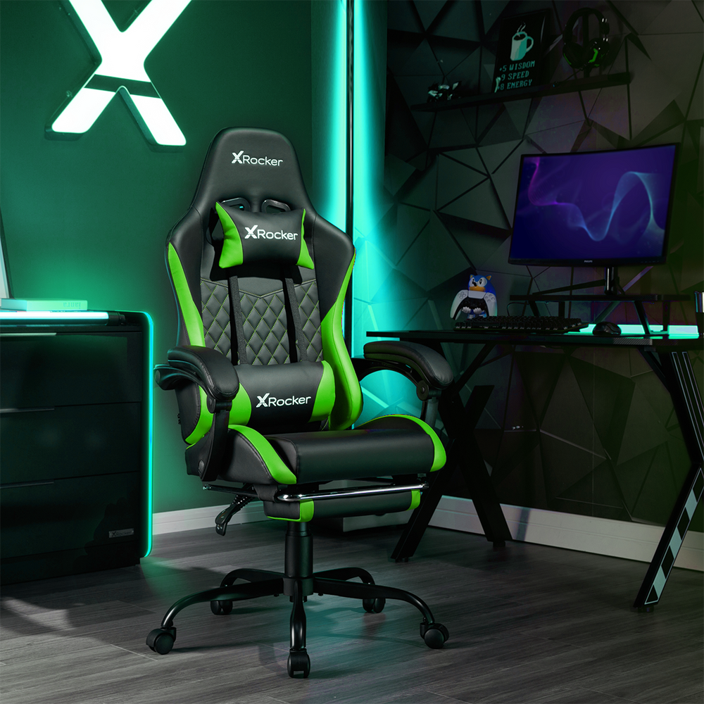 Apex PC Gaming Chair, Green - X Rocker