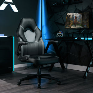 Venom PC Office Gaming Chair, Grey/Black - X Rocker