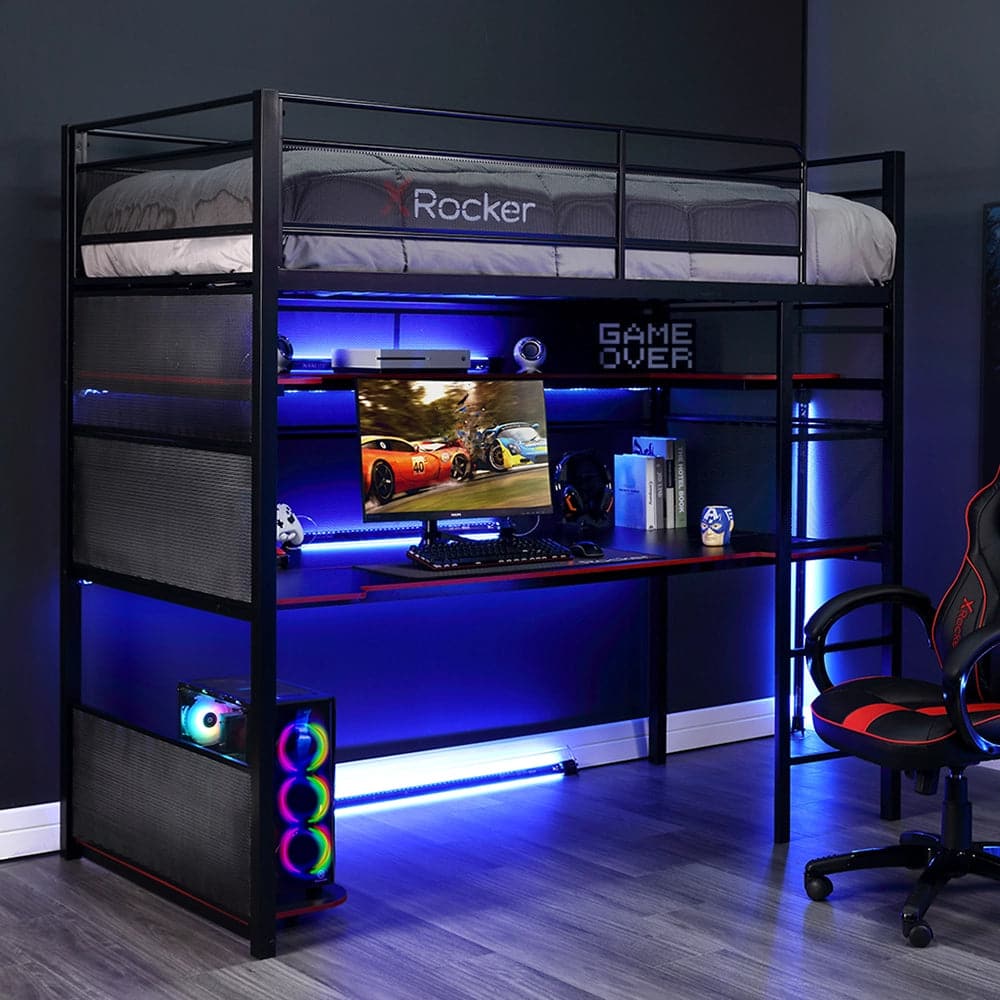 X Rocker - BattleBunk Gaming Bed with integrated XL Gaming Desk - Cdiscount  Informatique