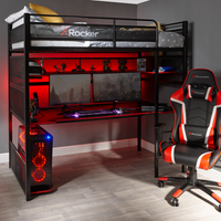 BattleBunk Gaming Bunk Bed with Desk, Black