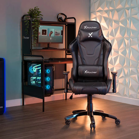 Agility PC Office Gaming Chair, Black/Carbon Fiber