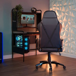Agility PC Office Gaming Chair, Black/Carbon Fiber