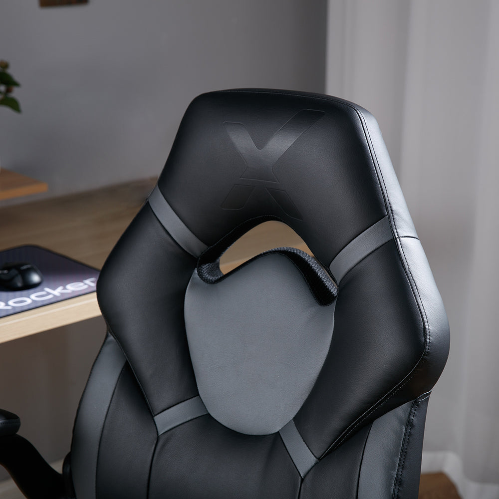 Venom PC Office Gaming Chair, Grey/Black - X Rocker