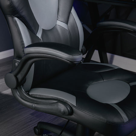 Venom PC Office Gaming Chair, Grey/Black - X Rocker