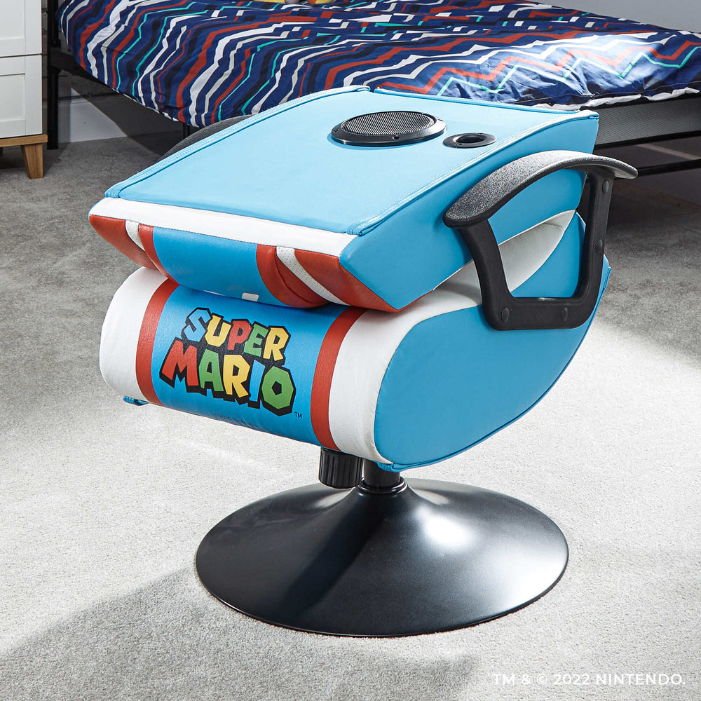 X Rocker® Super Mario™ 2.1 Audio Jr. Pedestal Chair, Teal