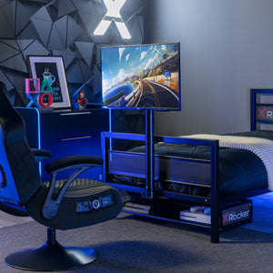 Basecamp Gaming Bed with TV Mount, Black, Full