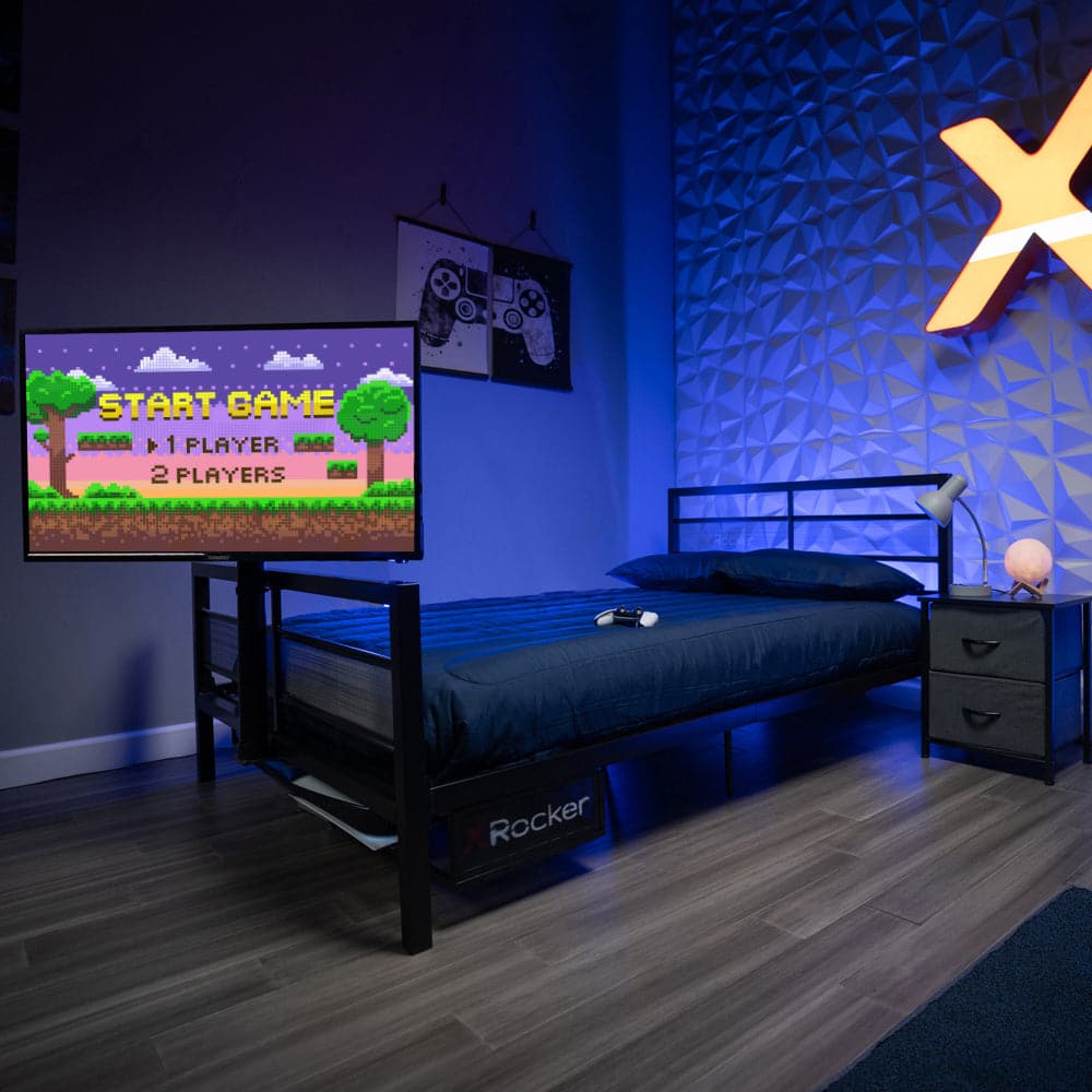 X Rocker Basecamp - Lit Enfant - Lit Gaming avec Fixation VESA pour TV -  190x90cm - Wit