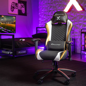 Agility Jr. eSports PC Gaming Chair, Black/Gold