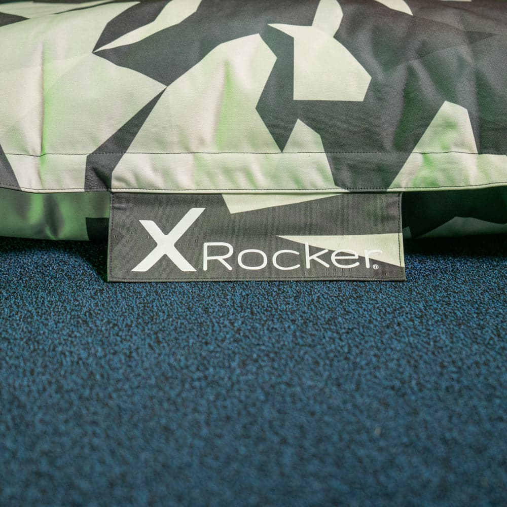 x Rocker Geo Floor Gaming Bean Bag, Gray Camo